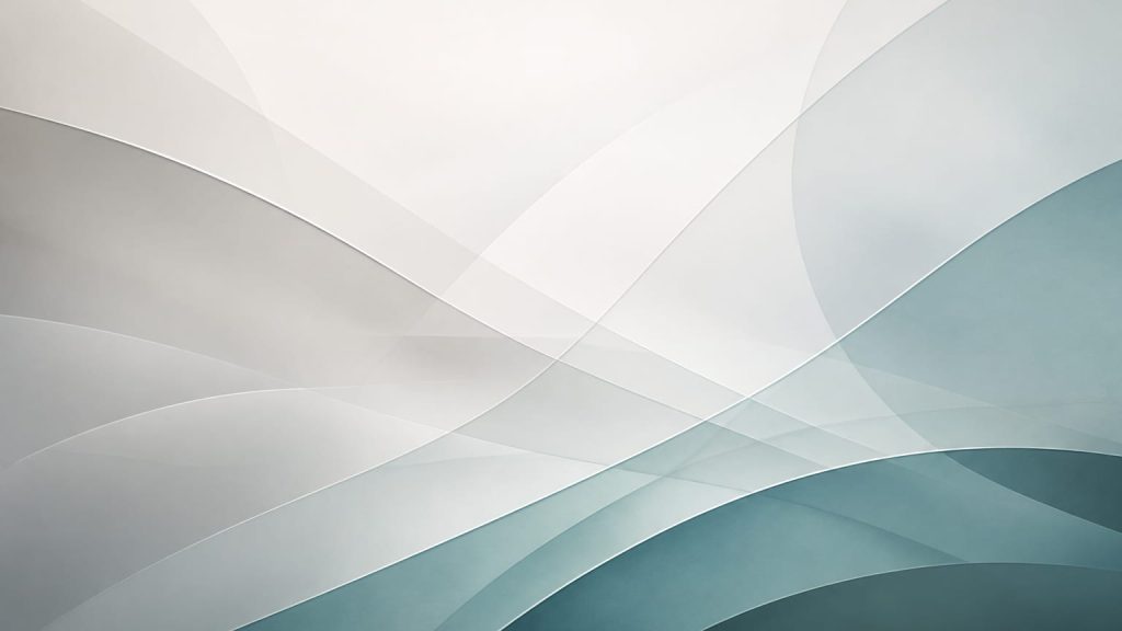 Soft layered arcs fading from darker to lighter tones on a clean background.