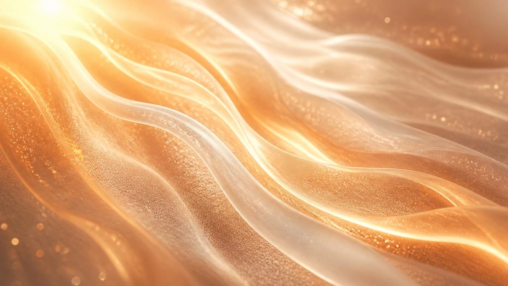 Soft waves of warm light spreading evenly across a textured neutral surface.
