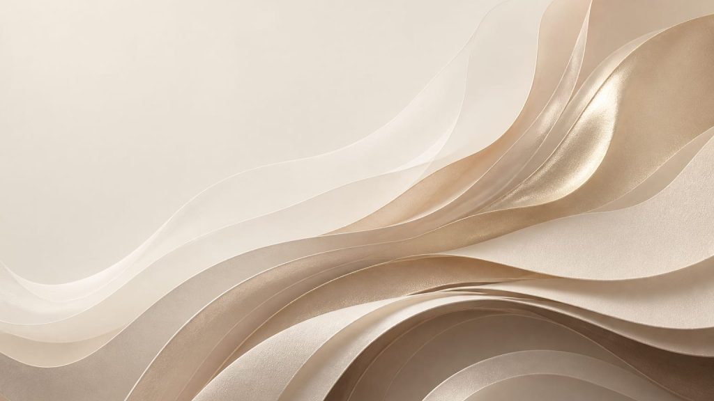 Abstract layered contours with soft light gradients on a neutral background.
